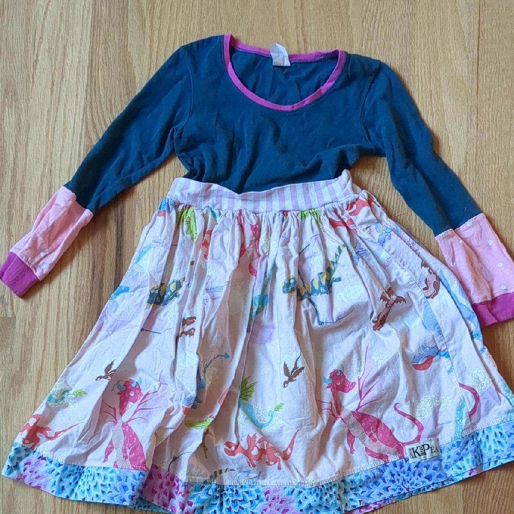 Charming Pink and Blue Kids Dragon Dress